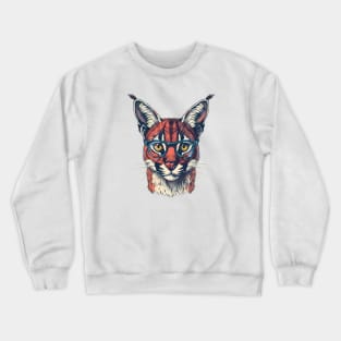 The Hipster Caracal Crewneck Sweatshirt